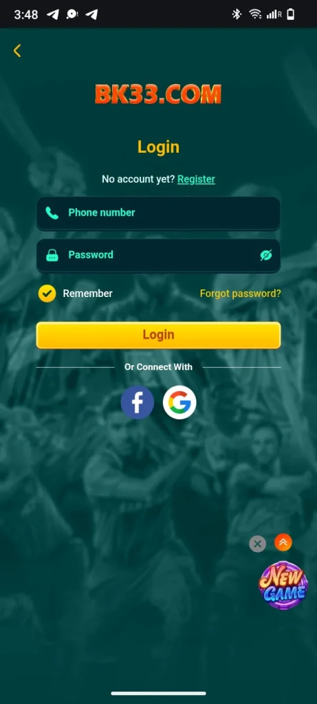 BK33 Login Process